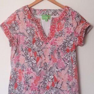 Pappagallo Pink and White Floral Mini Dress